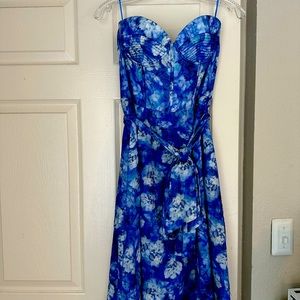 Bardot corset style "garden party " midi dress